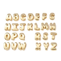 Настоящее золото 18K Латунные бусины, долговечный, стойки покрытие, без свинца и без кадмия, Письмо ~ Z, реальный 18 k позолоченный, 20.5~21x13~20.5 XX 6~7.5 мм, отверстие : 18x4 мм, о 26 шт / комплект