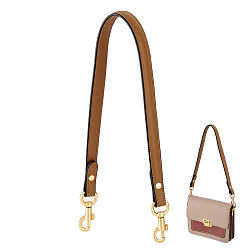 Сиена 1Ручки для сумок из поликарбоната и коровьей кожи с застежками из сплава, для аксессуаров для замены сумок, золотой свет, цвет охры, 640 мм