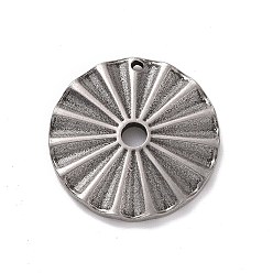 Edelstahl Farbe Anlaufgeschützt 304 Anhänger aus Edelstahl, Flachrund, Edelstahl Farbe, 20x2 mm, Bohrung: 1 mm