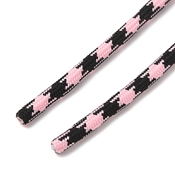 Pink Плетеный шнур из поликоттона с внутренним сердечником, круглые, для шнурка обуви, брелок шнурок, изготовление браслетов из веревки, розовые, 5 мм, около 90~100 ярдов / пачка