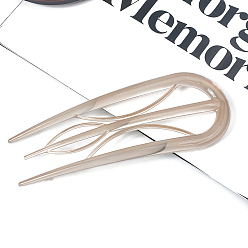 Розово-Коричневый Вилки для волос из смолы, аксессуары для волос для женщин, розово-коричневый, 100 мм