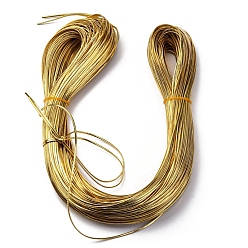 Темно-Золотистый Шнур из искусственной кожи, плоский, для изготовления ювелирных изделий DIY, темные золотарник, 2.5~3x1 мм, около 107.17~109.36 ярдов (98~100 м) / пачка