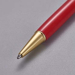 Crimson Creative Empty Tube Ballpoint Pens, with Black Ink Pen Refill Inside, for DIY Glitter Epoxy Resin Crystal Ballpoint Pen Herbarium Pen Making, Golden, Crimson, 140x10mm
