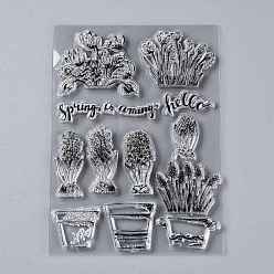 Other Plants Пластиковые штампы, для diy scrapbooking, фотоальбом декоративный, изготовление карт, штампы, Растение, 149~151x100x3 мм