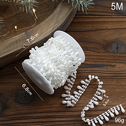 Teardrop Plastic Bead, for Party Decoration, Teardrop, 14x4mm, 5m/roll