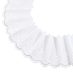Beige 7 yardas de adorno de encaje de algodón, para accesorios de ropa, blanco, 6-3/4 pulgada (170 mm)