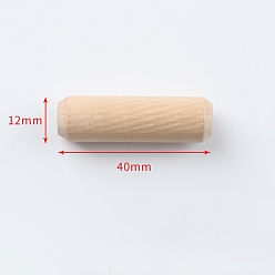 Античный Белый Деревянные рифленые штифты Schima, старинный белый, 40x12 мм