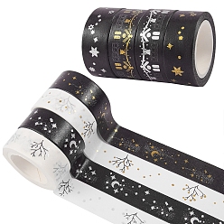Motifs Mixtes 8 rouleaux 8 rubans adhésifs décoratifs de style scrapbooking bricolage, motifs mixtes, 15mm