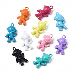 Mixed Color Spray Painted Alloy Pendants, Cadmium Free & Nickel Free & Lead Free, Boy, Mixed Color, 19x11x7mm, Hole: 1.5mm