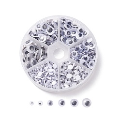 Черный 4мм ~ 9mm смешанного размера черного и белого покачиваться гугли глаза Кабошоны DIY скрапбукинга ремесла игрушка аксессуары, о 600 шт