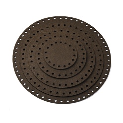 Coffee 5Pcs Flat Round Felt Fabric, for DIY Crafts Sewing Accessories, Coffee, 100x2.8mm, Hole: 6mm