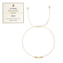 Цитрин Браслеты из натуральных бусин цитрина для женщин, с бусинами из бобов