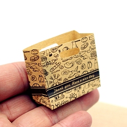 Светло-коричневый Модель мини-бумажной сумки для покупок, аксессуары для кукольного домика с микро-ландшафтом, притворяясь опорными украшениями, загар, 40x20x35 мм