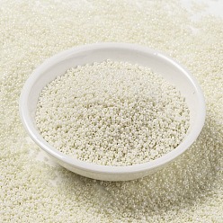 (RR421) Непрозрачный Кремовый Блеск Миюки круглые бусины рокайль, японский бисер, (rr 421) непрозрачный кремовый блеск, 15/0, 1.5 мм, отверстия : 0.7 mm, около 250000 шт / фунт