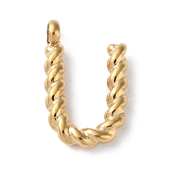 Letter U 316 подвески и подвески из хирургической нержавеющей стали, золотые, Буква U, 14x8.5x2 мм, отверстие : 2 мм