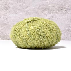 Зелено-Желтый Пряжа из шерсти и полиэстера, для ткачества, вязание крючком, зеленый желтый, 0.5 мм, 200м/моток