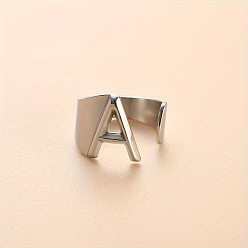 Letter A 304 из нержавеющей стали манжеты кольца, цвет нержавеющей стали, буква a, 16 мм, внутренний диаметр: 18 мм