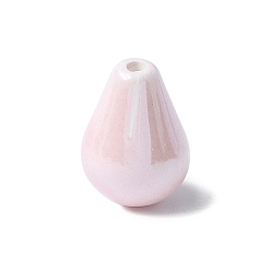 Pink Фарфоровые бусины ручной работы, слеза, розовые, 16.5x12 мм, отверстие : 2 мм