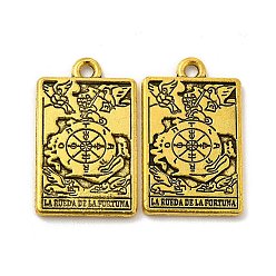 Античное Золото Стойки подвески обшивки сплава, без кадмия, без никеля и без свинца, Таро прелести, античное золото , 23x14x1.5 мм, отверстие : 1.8 мм