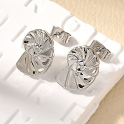 Платина Латунь серьги, раковина, платина, 15x11 мм