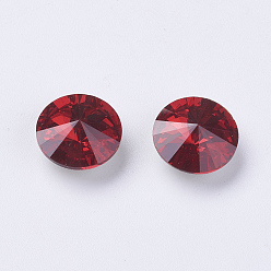 Светло-сиамский K 9 горный хрусталь заостренный назад, горный хрусталь Риволи, класс А, с покрытием на задной стороне, конус, Light Siam, 6x3 мм