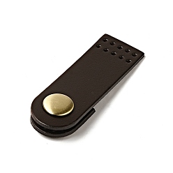 Кокосово-Коричневый Арочная воловья кожа пришить застежки для кошелька, пряжка для рта на латунной кнопке, сумка для чемодана противоугонные детали, кокосового коричневый, 6.2x2.05x0.95 см, отверстие : 1.5 мм