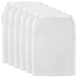 Белый 80 микронные нейлоновые фильтрующие мешки с завязкой, прямоугольные, белые, 35.5~35.8x23.9~24.2x0.01~0.35 см