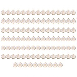 Letter R Позолоченные подвески из эмалевого сплава, эмалированные блестки, плоско-круглые, белые, буква r, 14x12x2 мм, отверстие : 1.5 мм, 100 шт / коробка