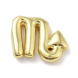 Скорпион Латунные бусины, без кадмия, без никеля и без свинца, двенадцать созвездий, реальный 18 k позолоченный, Скорпион, 18.5x22.5x4.5 мм, отверстие : 3.5x2 мм