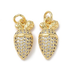 Carrot Латунные микро проложить кубического циркония подвески, золотые, с целью перехода в кольце, морковь, 17x8x4 мм