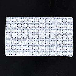 Clear Translucent K9 Glass Cabochons, Flat Back, Half Round, Clear, 8x4mm, about 84pcs/bag