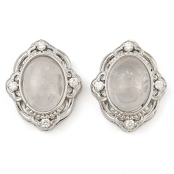 Хрусталь Многонитевые звенья из кристаллов натурального кварца, цветок, с латунными микро проложить кубических выводы циркония, стойки покрытие, без свинца и без кадмия, 21x17.5x9.5 мм, отверстие : 1.8 мм