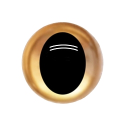 Vara de Oro Ojos de muñeca de plástico artesanal, Ojos de peluche, ojos de seguridad, semicírculo, vara de oro, 10 mm