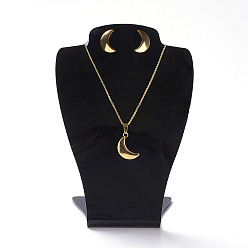 Черный Органических дисплеев ожерелье стекла, стойка дисплея бюста ожерелья, чёрные, 290x186x89 мм