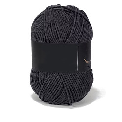 Черный 4 пряжа из молочного акрилового волокна для тафтинговых ковриков, пряжа амигуруми, пряжа для вязания крючком, для свитера, шапки, носков, детских одеял, чёрные, 2.5 мм, около 113.74 ярдов (104 м) / моток