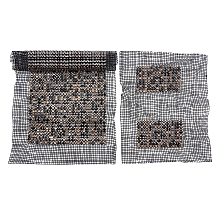 Mixed Color Glass Rhinestone Purse Making Accessories Set, with Gridding, Mixed Color, 39x22x0.4cm, 2pcs/set