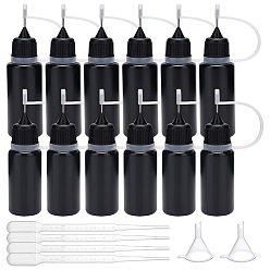 Schwarz Pe Quetschflasche, mit Kunststofftrichter, Tropfer aus Kunststoff, Schwarz, 26 Stück