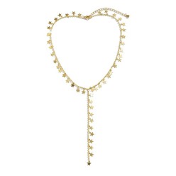 Золотой Ожерелья из сплава звезд и кисточек для женщин, золотые, 15.75 дюйм (40 см)