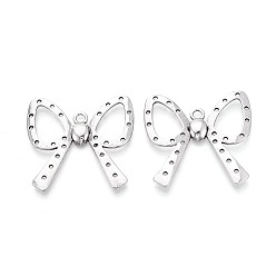 Античное Серебро Тибетский сплав стиля большие кулоны, бантом прелести, античное серебро, 48.5x50.5x4 мм, отверстие : 3.7 мм