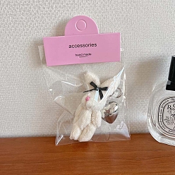 Белый Милый брелок в виде мягкого шерстяного кролика, висячие украшения, белые, 70~85 мм