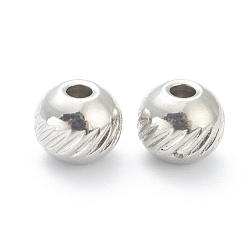 Edelstahl Farbe Anlaufgeschützt 202 Edelstahlperlen, Rondell, Phantasie Schnitt, Edelstahl Farbe, 6x5 mm, Bohrung: 1.6 mm
