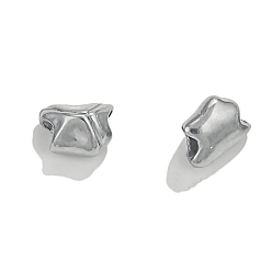 Нержавеющая Сталь Цвет 304 из нержавеющей стали бусы, самородки, цвет нержавеющей стали, 7x5x4.5 мм, отверстие : 1.4 мм