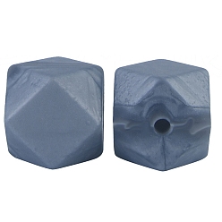 Шифер Серый Восьмиугольные бусины из пищевого силикона, шифер серый, 17 мм