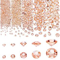 Light Salmon 5 Style Resin Rhinestone Cabochons, Diamond-shaped, Light Salmon, 4x3mm, 4700pcs/box