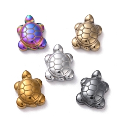 Mixed Color Non-magnetic Synthetic Hematite Pendants, Tortoise, Mixed Color, 17x13x5.5mm, Hole: 0.7mm