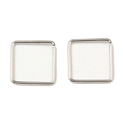Stainless Steel Color Non-Tarnish 304 Stainless Steel Linking Rings, Quick Link Connectors, Square, Stainless Steel Color, 24 Gauge, 8x8x0.5mm, Inner Diameter: 7.4mm