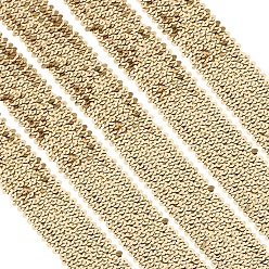 Золотистый Эластичная отделка из пластикового блестка, лента с блестками, Аксессуары для орнаментов, золотые, 45x2 мм, 10 м / рулон
