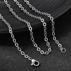 Нержавеющая Сталь Цвет 12шт. 2.8мм 304 Текстурированные цепочки из нержавеющей стали для мужчин и женщин, без потускнения, цвет нержавеющей стали, 17.91 дюйм (45.5 см)