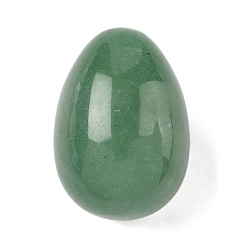 Зеленый Авантюрин Натуральный зеленый авантюрин в форме яйца, украшения для витрин, фигурка для украшения дома, энергетический камень рейки для исцеления, 29~30x20~21 мм