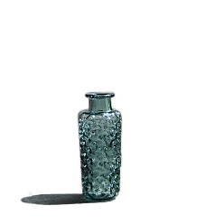 чирок Мини стеклянная бутылка, аксессуары для домашнего кукольного домика с микро-ландшафтом, притворяясь опорными украшениями, зелено-синие, 14x33 мм